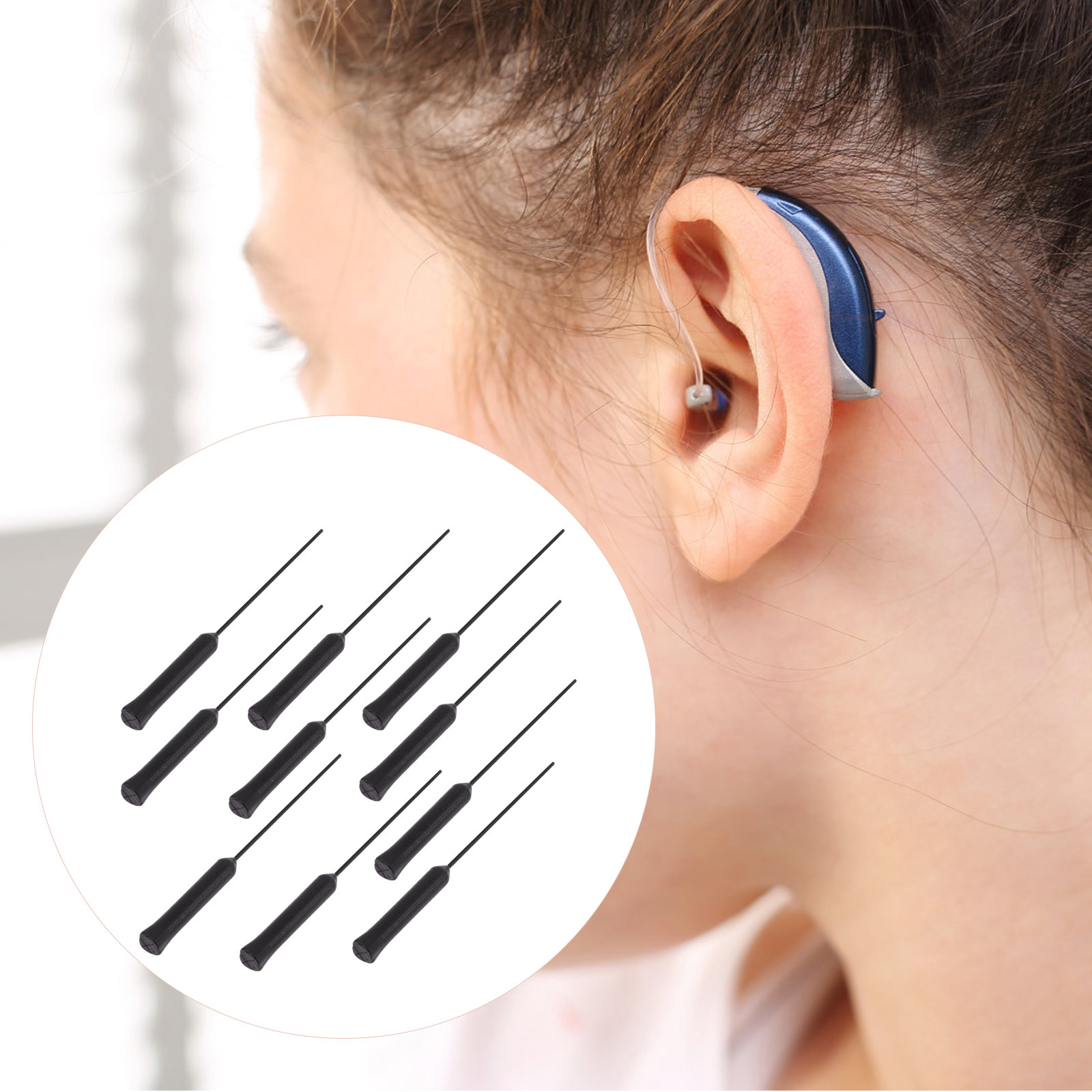 Ear Wax Remover - 10Pcs Hearing Aid Cleaning Kit Multi