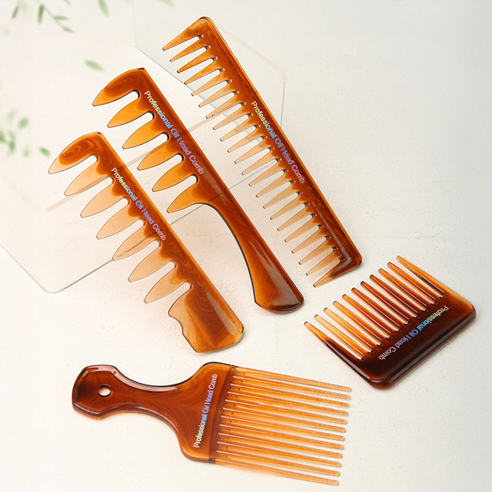 Mens Vintage Grooming Kit - 5Pcs Barber Comb Set Vintage Hair