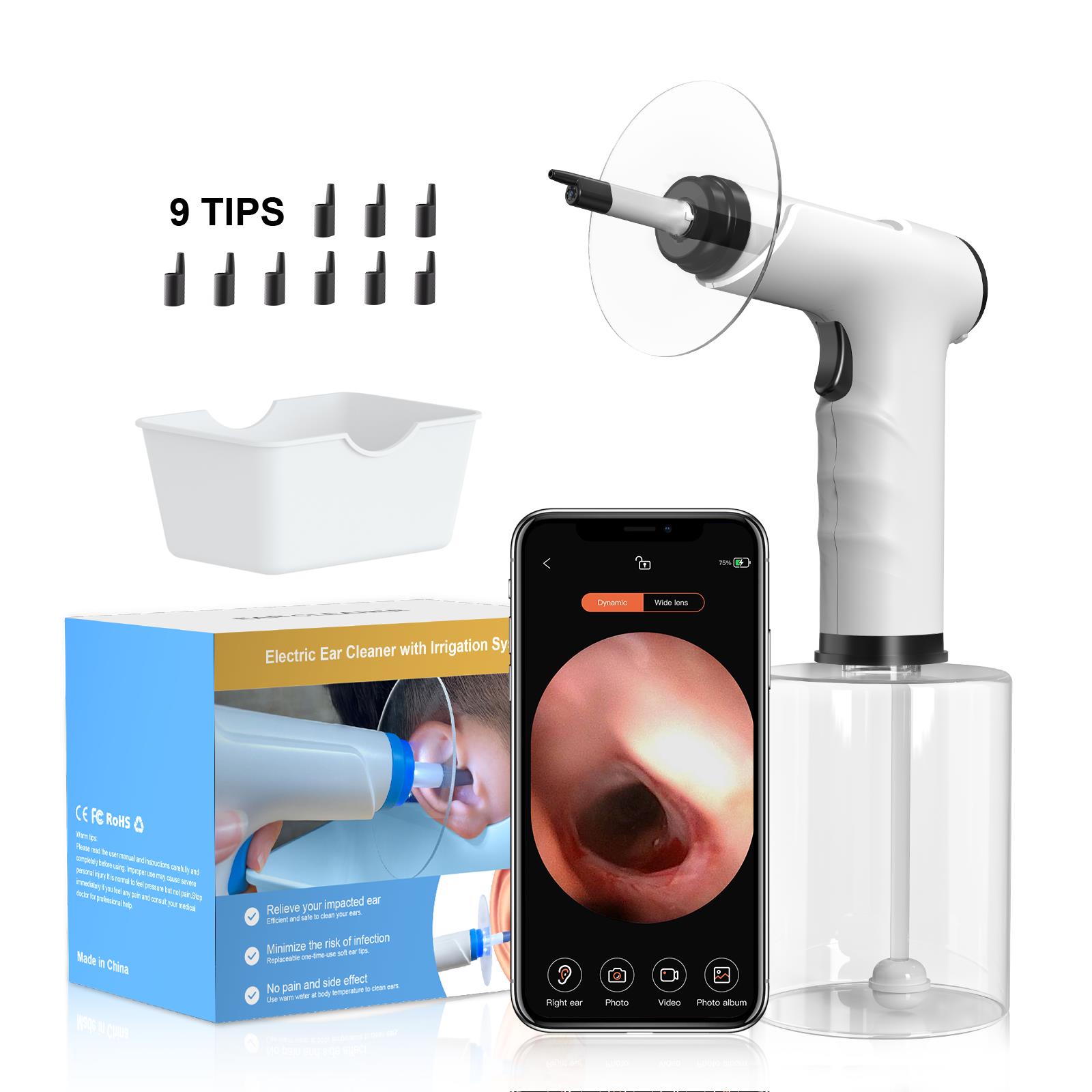 Ear Wax Remover - Portable Ear Cleaner Machine with Water