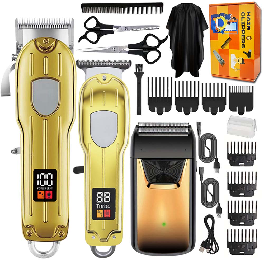 Mens Grooming Kit Gift Set - Professional 3-in-1 Hair Clipper Set for