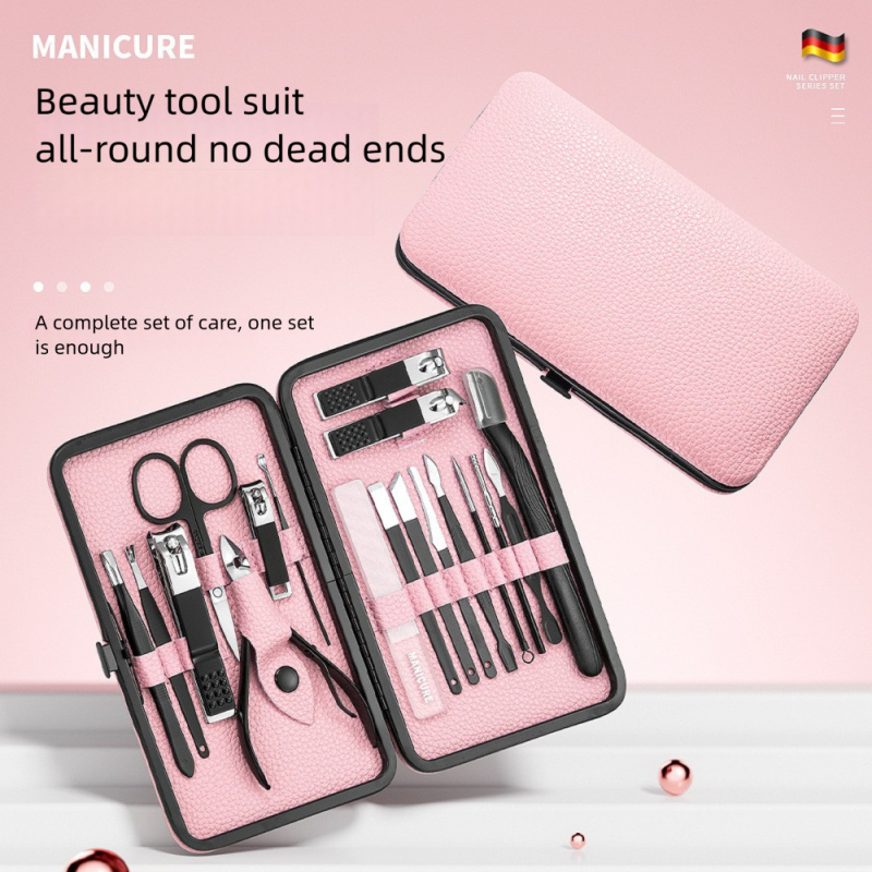 18pcs Manicure Pedicure Set, P - Mens Grooming Kit Gift Set ulasan dan harga