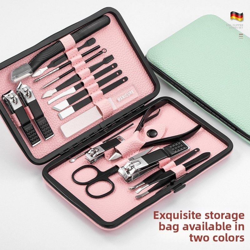 18pcs Manicure Pedicure Set, P - Mens Grooming Kit Gift Set ulasan dan harga