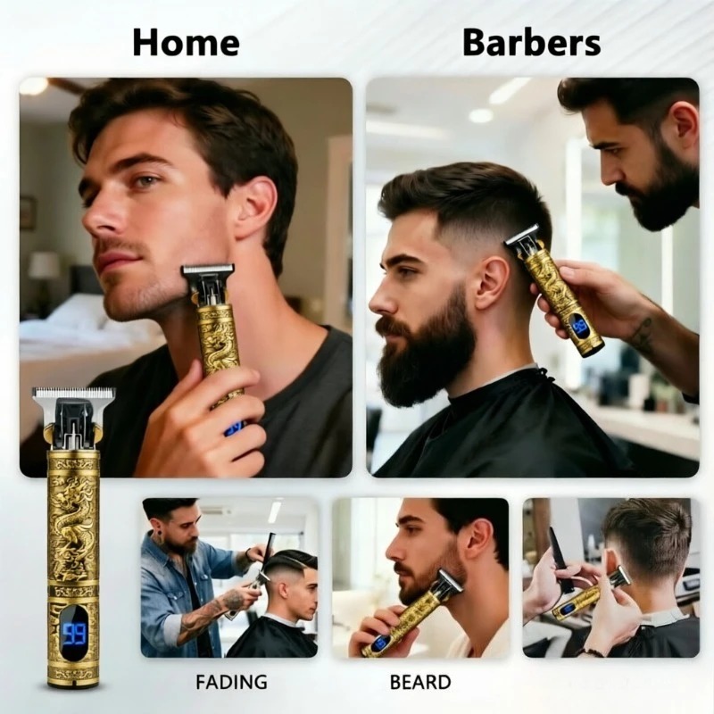 T9 Electric Beard Trimmer Cord - Mens Vintage Grooming Kit ulasan dan harga