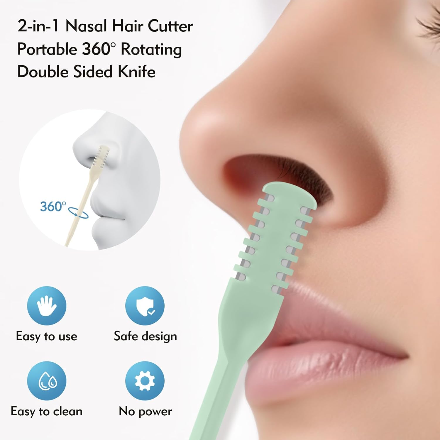 5/20/50Pcs 2-in-1 Nasal Cutter - Mens Grooming Tools ulasan dan harga
