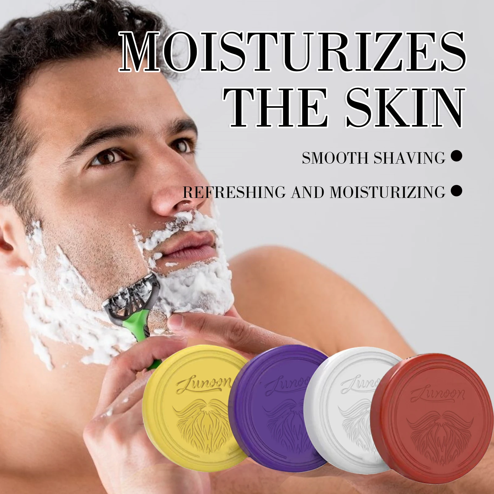 4/1pcs Mens Beard Shaving Soap - Men'S Beard Grooming ulasan dan harga