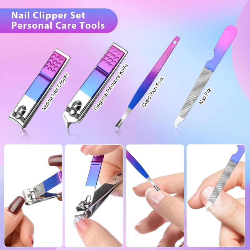 Manicure Set Nail Clippers Ped - Mens Grooming Kit Gift Set ulasan dan harga
