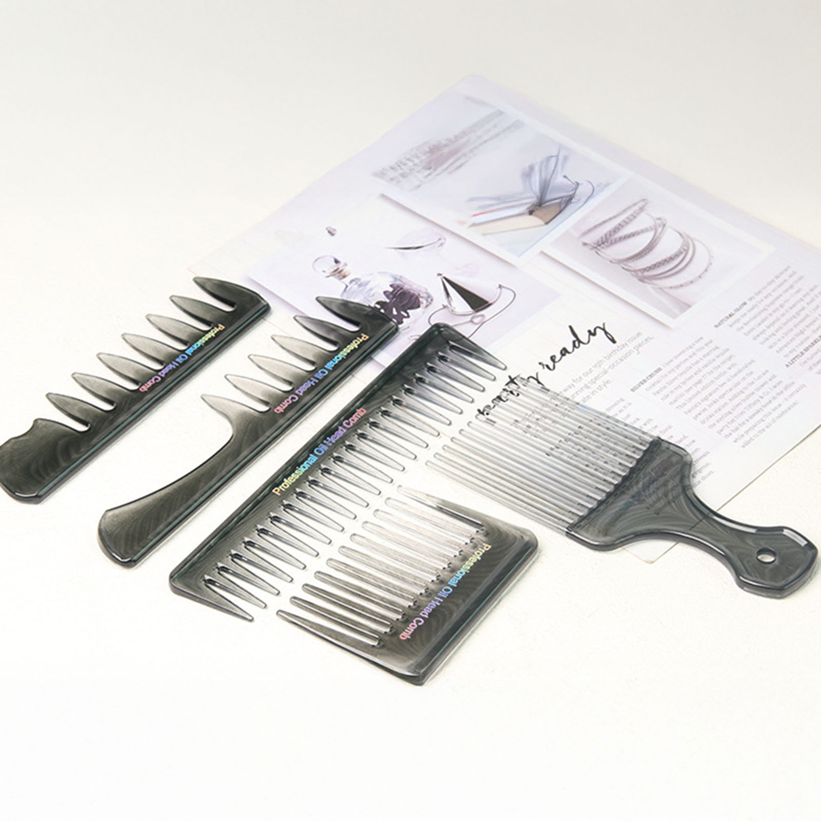 5Pcs Barber Comb Set Vintage H - Mens Vintage Grooming Kit ulasan dan harga