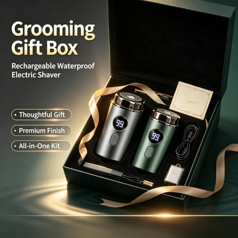 USB Rechargeable Waterproof El - Men'S Grooming Gift Box ulasan dan harga