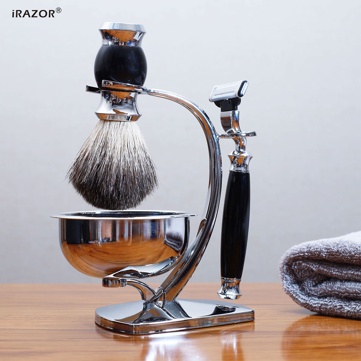 iRAZOR Classic 4-in-1 Wet Shav - Mens Grooming Kit Gift Set ulasan dan harga