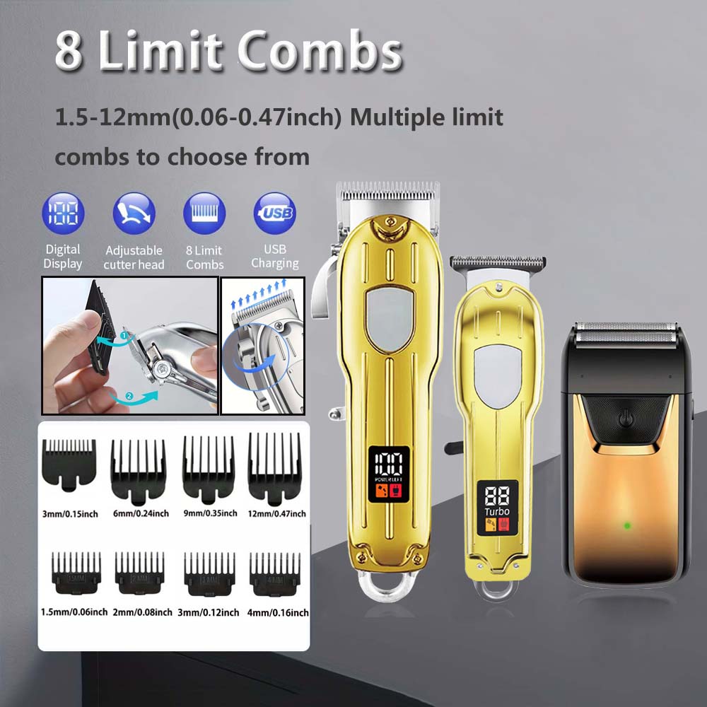 Professional 3-in-1 Hair Clipp - Mens Grooming Kit Gift Set ulasan dan harga