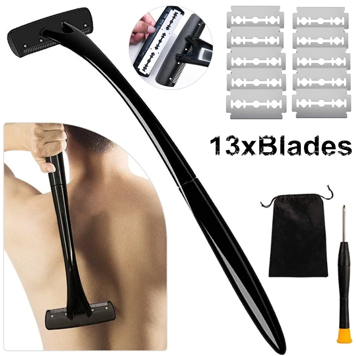 Long Handle Back Shaver for Me - Men'S Grooming Hair Removal ulasan dan harga